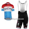 Set Fietsshirt + Korte Koersbroek 2018 Quick-Step Floors Luxemburgs kampioenschap